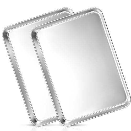 2Pcs Extra Large Baking Sheet (19.6’’x13.7’’), Joyfair Cookie Sheets Stainless Steel Jelly Roll Oven Pans Tray, For Roasting Grilling Steaming, Commercial & Heavy Duty, Rust-free & Dishwasher Safe - CookCave