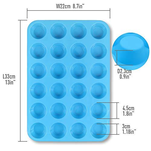 Cozihom Silicone Muffin Pan, Cupcake Pan, 24 Cups, Food Grade Egg Muffin Baking Silicone Molds, Non-stick, 3 Pcs - CookCave