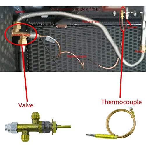 MENSI Low Pressure LPG Propane Gas Fireplace Fire Pit Flame Failure Safety Control Valve Kit - CookCave