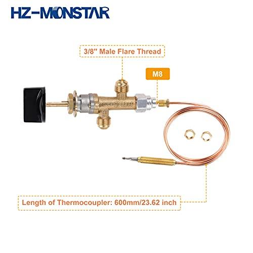 HZ-MONSTAR Low Pressure LPG Propane Gas Fireplace Fire Pit Flame Failure Safety Control Valve Kit with Igniter Assembly Fire Pit Igniter, Push Button Ignition Kit for Gas Grill, Heater, Fire Pit - CookCave