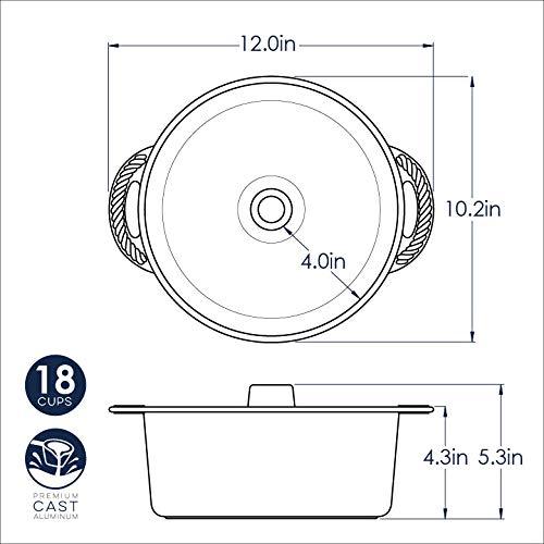 Nordic Ware Angel Food Cake Pan, 18 Cup Capacity, Graphite - CookCave