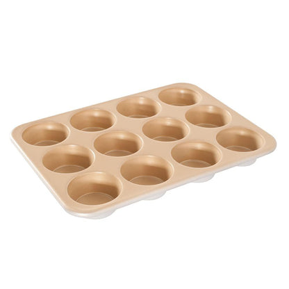 Nordic Ware Naturals Aluminum NonStick Muffin Pan, Twelve 2.75 Inch Cups - CookCave