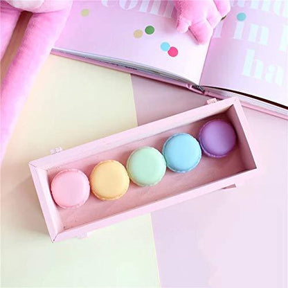 Rocutus 16 Pieces Macaron Case,Candy Color Mini Macaron Box, Macaron Jewelry Box, Macaron Cute Pill Box, Macaron Jewelry Storage Box, Cute Pill Organizer Case - CookCave