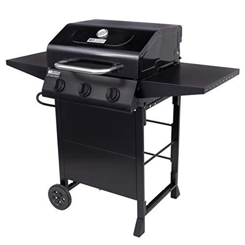 AMERICAN GOURMET 465734921 3-Burner Cart-Style Liquid Propane Gas Grill, Black - CookCave