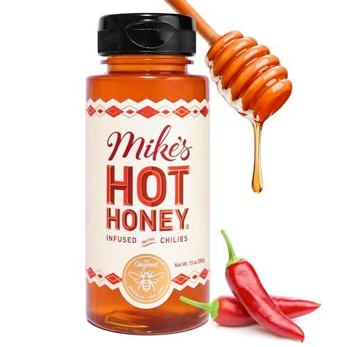Mike's Hot Honey, America's #1 Brand of Hot Honey, Spicy Honey, All Natural 100% Pure Honey Infused with Chili Peppers, Gluten-Free, Paleo-Friendly (10oz Bottle, 1 Pack) - CookCave