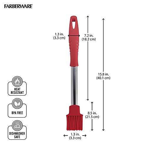 Farberware BBQ Basting Brush, 15.94-Inch, Red - CookCave