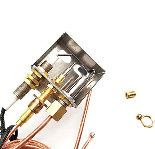 MENSI Propane Gas Fireplaces Fire Pits DIY Safety Replacement Part Pilot Burner Assembly for Propane Igniter Kit M8x1 Thermocoupler with OD 4mm Copper Tube Connection - CookCave