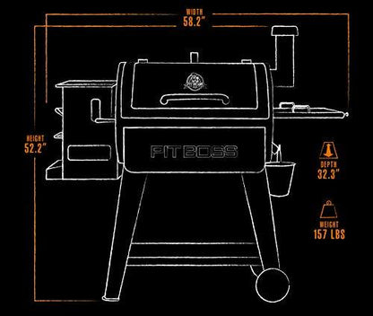 Pit Boss 10537 PB0820SP Wood Pellet Grill, 820 Square Inches, Black - CookCave