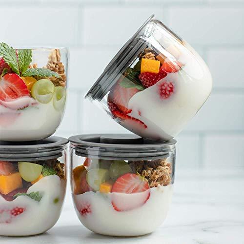 S'well Prep Food Glass Bowls - Set of 4, 12oz - Make Meal Easy and Convenient - Leak-Resistant Pop-Top Lids - Microwavable and Dishwasher-Safe, clear (14212-B20-69900) - CookCave