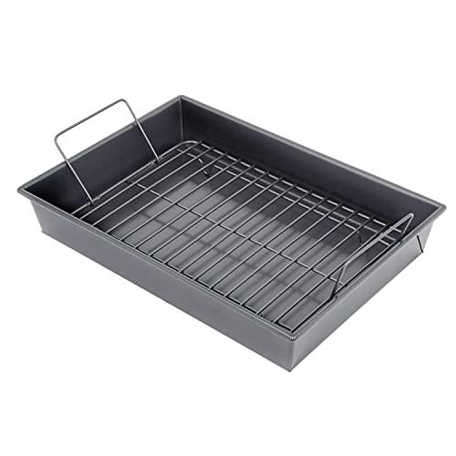 Chicago Metallic 16947 Professional Roast Pan with Non-Stick Rack, 13-Inch-by-9-Inch, Gray - CookCave