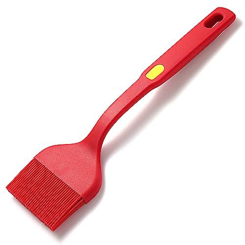 ESSBES Extra Large Silicone Pastry Brush - Heat Resistant Extra Wide Basting Brush - Dishwasher Safe Oil Brush for Cooking, Baking, Grilling, Spreading Oil, Butter, BBQ Sauce or Marinade (Red Yellow) - CookCave