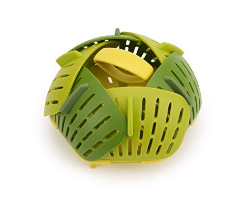 Joseph Joseph Bloom Folding Steamer Basket for Vegetables, compact storage - Green - CookCave