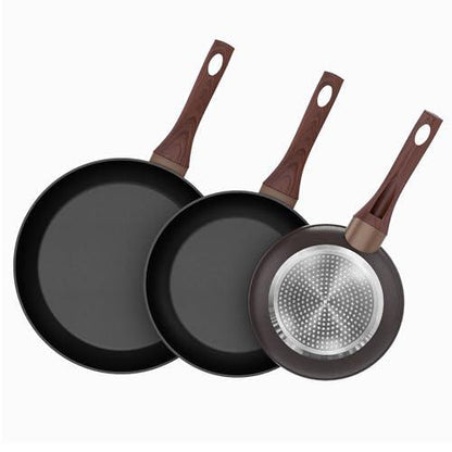 Aufranc Nonstick Frying Pan Set, 3pcs Non Stick Fry Pan - 8 Inches, 9.5 Inches and 11 Inches Induction Skillets Compatible with All Cooktops, Non-stick Cooking Pan with Stay Cool Handle (Black) - CookCave