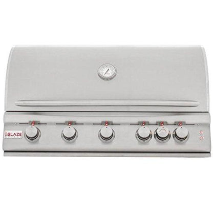 Blaze LTE 40-Inch 5-Burner Built-in Natural Gas Grill with Rear Infrared Burner & Grill Lights - BLZ-5LTE-NG - CookCave