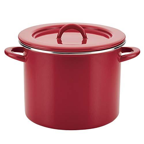 Rachael Ray Create Delicious Stock Pot/Stockpot with Lid - 12 Quart, Red - CookCave