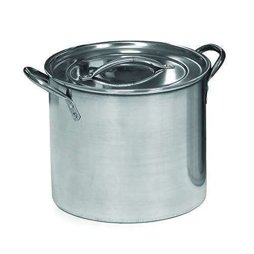 IMUSA USA Stainless Steel Stock Pot with Lid 12-Quart, Silver - CookCave