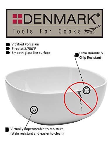 Denmark White Porcelain Chip Resistant Scratch Resistant Commercial Grade Serveware, 3 Piece Serving Bowl Set - CookCave