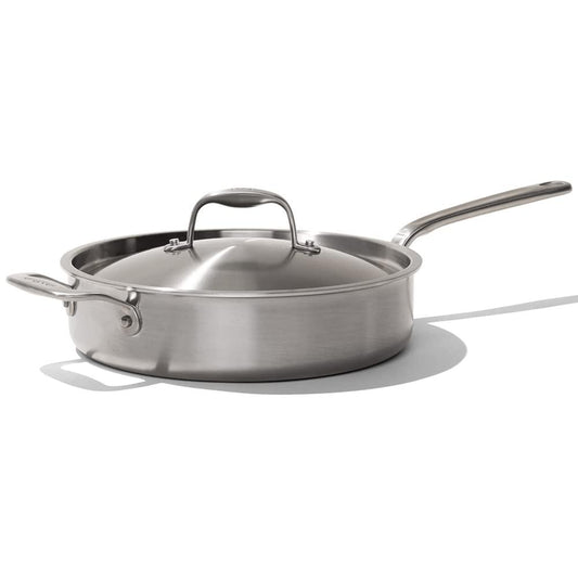 Made In Cookware - 3.5 Quart Stainless Steel Saute Pan - 5 Ply Stainless Clad - Professional Cookware - Induction Compatible Italy - CookCave