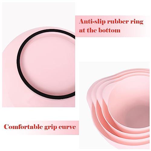 BoxedHome Nesting Plastic Mixing Bowl Set, 4 Piece Mixing Bowl Set with Pour Spouts, Size 1.7, 2.5, 3.5 and 4.5qt, for Prepping, Mixing, Baking, Cooking(2023 New Version, Pink) - CookCave