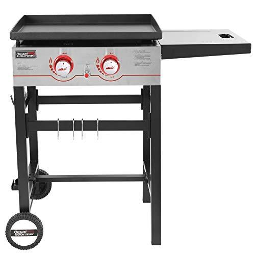 Royal Gourmet Flat Top Grill 2 Burner Outdoor Propane Gas Griddle Comal Para Tacos, Pupusas, Stove Top Grill, GB2000, Black - CookCave