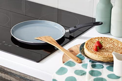 MasterClass Master Class Ceramic Non-Stick Induction Ready 24cm Eco Crêpe Pan, Silver - CookCave