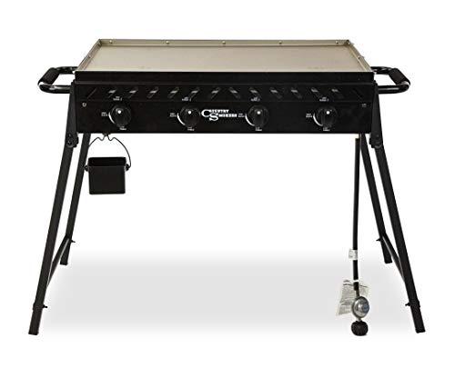 Country Smokers CSGDL0590 The Highland 4-Burner Portable Griddle, Large, Black - CookCave