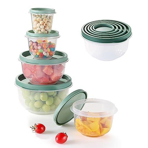 COKUMA 10PCS Bowl Set, Prep Bowls with Lids (5 Bowls and 5 Lids), Reusable, Microwaveable, Durable, BPA-Free, Freezer and Dishwasher Safe Meal Prep Food Storage Containers - CookCave