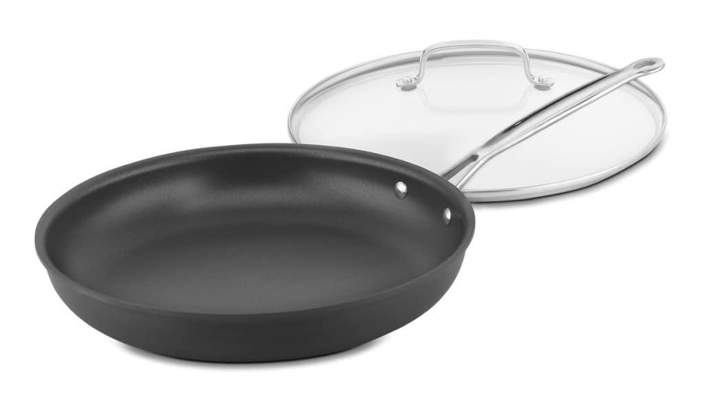 Cuisinart 12-Inch Skillet, Nonstick-Hard-Anodized with Glass Cover, 622-30G - CookCave