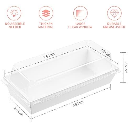 Ocmoiy Charcuterie Boxes with Clear Lids, 50 Pack White Bakery Boxes, Cookie Boxes, Small Treat Boxes for Pastry, Sandwich, Cupcakes, Strawberries, Dessert To Go Containers - CookCave