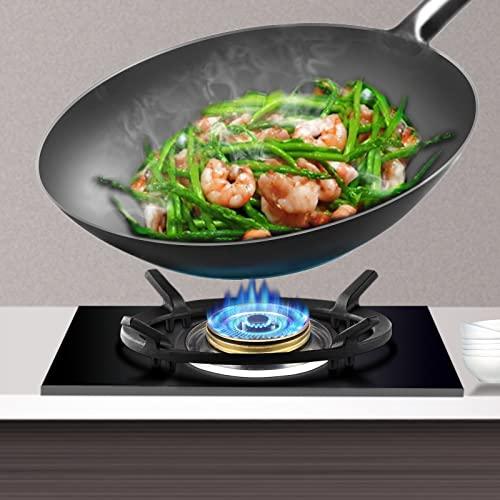 Wok Ring, 6.3 Inch Cast Iron Wok Stand Wok Support Ring for Gas Stove GE, Samsung, Kitchenaid, Kenmore, Jenn-Air, Bosch, Fulgor Milano, Zline, Maytag Round Stove Top Wok Burner Ring Gas Range Parts - CookCave