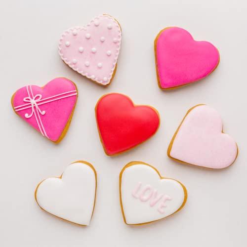 JOB JOL Cookie Cutters 5 PCS, Heart Cookie Cutters, 2'' to 4'', for Valentine's Day - CookCave