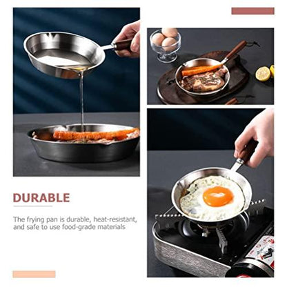 Small Egg Pan Single Egg Frying Pan 5 Stainless Steel Mini Pan Nonstick Egg Pastry Pan with Stay Cool Handle Mini Fry Pan Kitchen Mini Metal Skillet Non Stick Skillet - CookCave