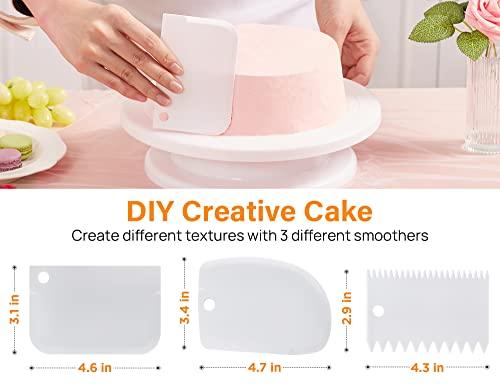 Kootek 71PCs Cake Decorating Supplies Kit with Cake Turntable, 12 Numbered Icing Piping Tips, 2 Spatulas, 3 Icing Comb Scraper, 50+2 Piping Bags, and 1 Coupler for Baking - CookCave