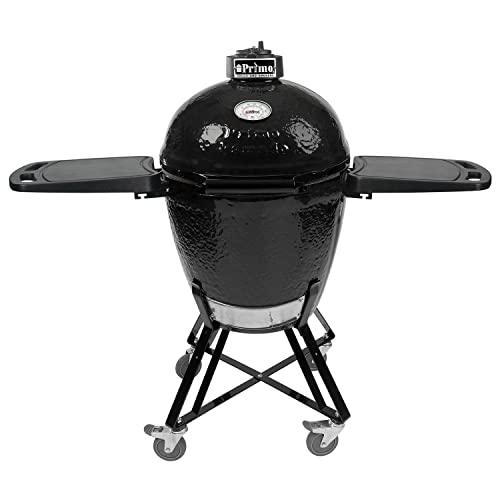 Primo Grills and Smokers 773 All-in-One Kamado Round Grill with Cradle Shelves, Ash Tool and Lift - CookCave