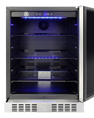 Brama Outdoor Refrigerator Built-In or Freestanding with Automatic Defrost, LED Display and Control Panel - CookCave