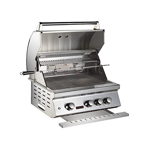 Whistler Built In 3-Burners Natural Gas Grill with Rear Infrared Burner,Lights,Rosisserie Kit,Cover and NG Conversion Kit for Outdoor Kitchen Island - CookCave