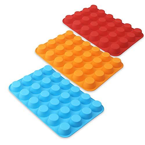 Cozihom Silicone Muffin Pan, Cupcake Pan, 24 Cups, Food Grade Egg Muffin Baking Silicone Molds, Non-stick, 3 Pcs - CookCave