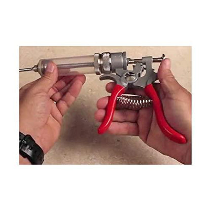SPITJACK Magnum Meat Injector Gun with 4 Needles. Food Flavor Injection Syringe for Smoked BBQ Marinades and Meat Seasoning. Great for Pork Butt, Beef Brisket, Turkey Breast. Made in The USA. - CookCave