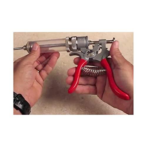 The SpitJack Magnum Meat Injector Gun - 3 Needles MINI. Food Flavor Injection Syringe for Smoked BBQ Marinades and Meat Seasoning. Pork Butt, Beef Brisket, Turkey Breast. Made in the USA - CookCave