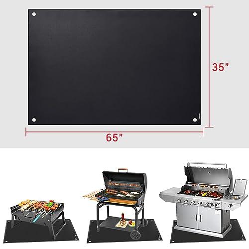 Grill Mat for Outdoor Grill Deck Protector, 65 x 36 Large Under In BBQ Mats for Grilling Double-Sided for Indoor, Gas Grill Sheets,Waterproof,Oil-Proof,Suitable for Fireplace Mat,Fire Pit Floor Mat - CookCave