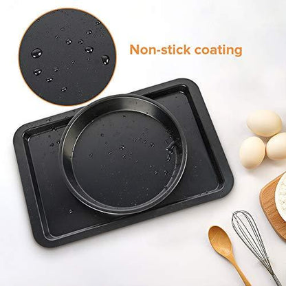 Nonstick Bakeware Set, 5 Pcs Bakeware Include Cookie Sheet, Loaf Pan, Square Pan, Round Cake Pan, 12 Cups Muffin Pan - CookCave