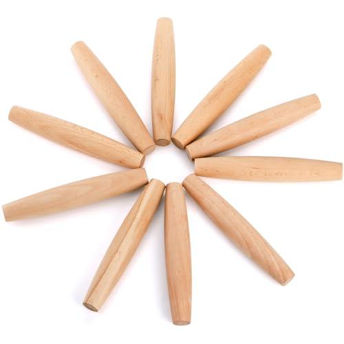 Elsjoy 12 Pack French Rolling Pin Wooden Dough Roller, 8 Inch Tapered Small Roll Pin for Baking Pie, Cookie, Pasta, Dumpling, Non-Stick - CookCave