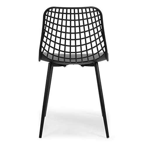 POLY & BARK Marais Chair, Set of 4, Black - CookCave