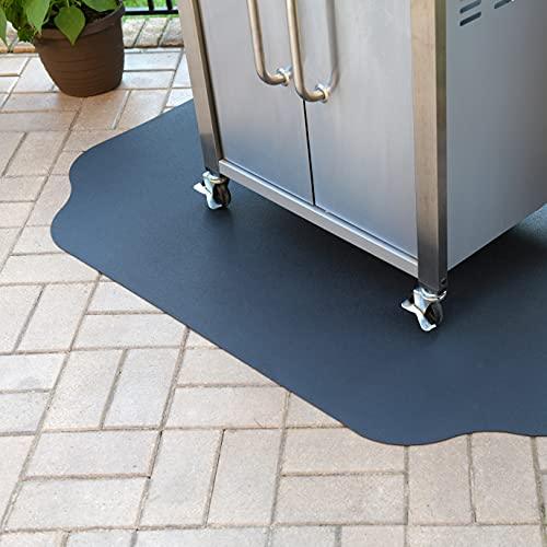 GRILLTEX Under the Grill Protective Deck and Patio Mat, 36 x 56 inches,Black - CookCave