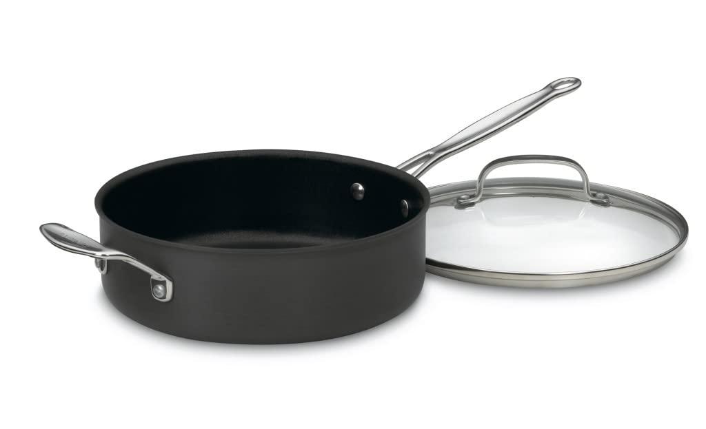 Cuisinart 633-30HP1 Chef's Classic 5.5-Quart Saute Pan Nonstick-Hard-Anodized, Black - CookCave