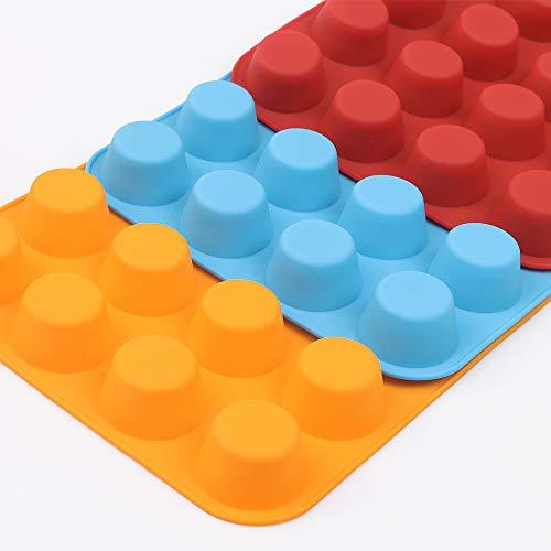 Cozihom Silicone Muffin Pan, Cupcake Pan, 24 Cups, Food Grade Egg Muffin Baking Silicone Molds, Non-stick, 3 Pcs - CookCave