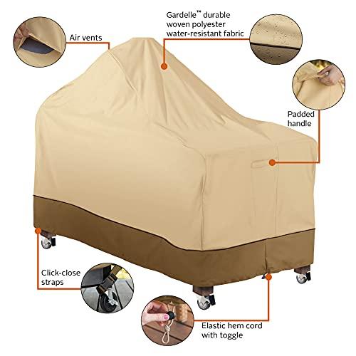 Classic Accessories Veranda Water-Resistant 60 Inch Kamado Ceramic BBQ Grill Cover - CookCave