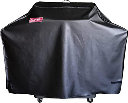52" Heavy Duty Waterproof Gas Grill Cover fits Weber Char-Broil Coleman Gas Grill (52"x22"x40", Black) - CookCave