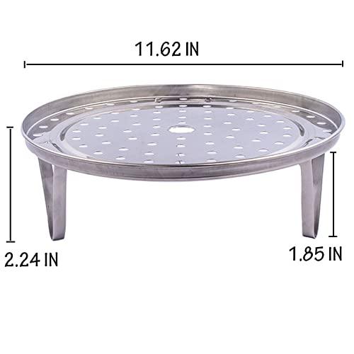 Steaming Rack Household Stainless Steel Cooking Ware Thickened Steaming Rack Stand (12 inch) - CookCave