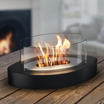 GIESIOE Tabletop Fire Pit,Indoor & Outdoor Table Top Firepit Ethanol Tabletop Fireplace Bowl for Table Decor Family Dinner Thanksgiving Christmas Decorations-Black - CookCave